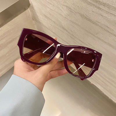 European And American Retro Big Frame Black Super Sunglasses Women - Blue Force Sports