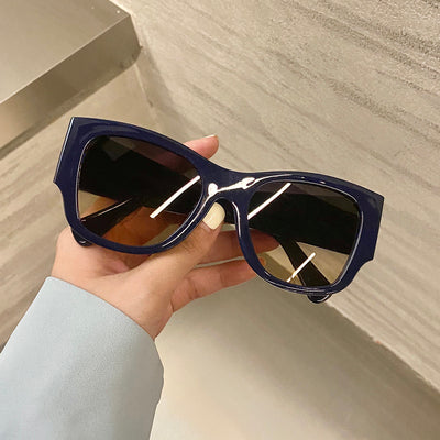 European And American Retro Big Frame Black Super Sunglasses Women - Blue Force Sports