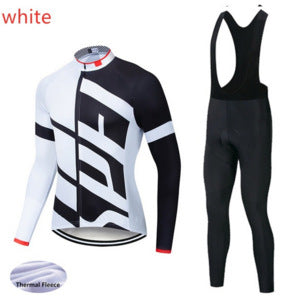 Cycling jersey plus velvet warm long sleeves - Blue Force Sports