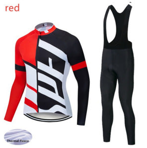 Cycling jersey plus velvet warm long sleeves - Blue Force Sports