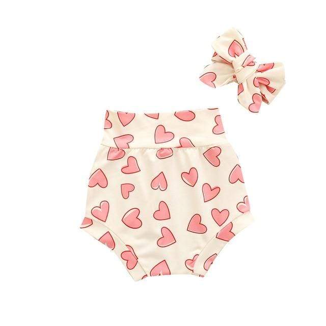 Girl's Clothing G / 6M Floral Heart Rainbow Shorts with Headband