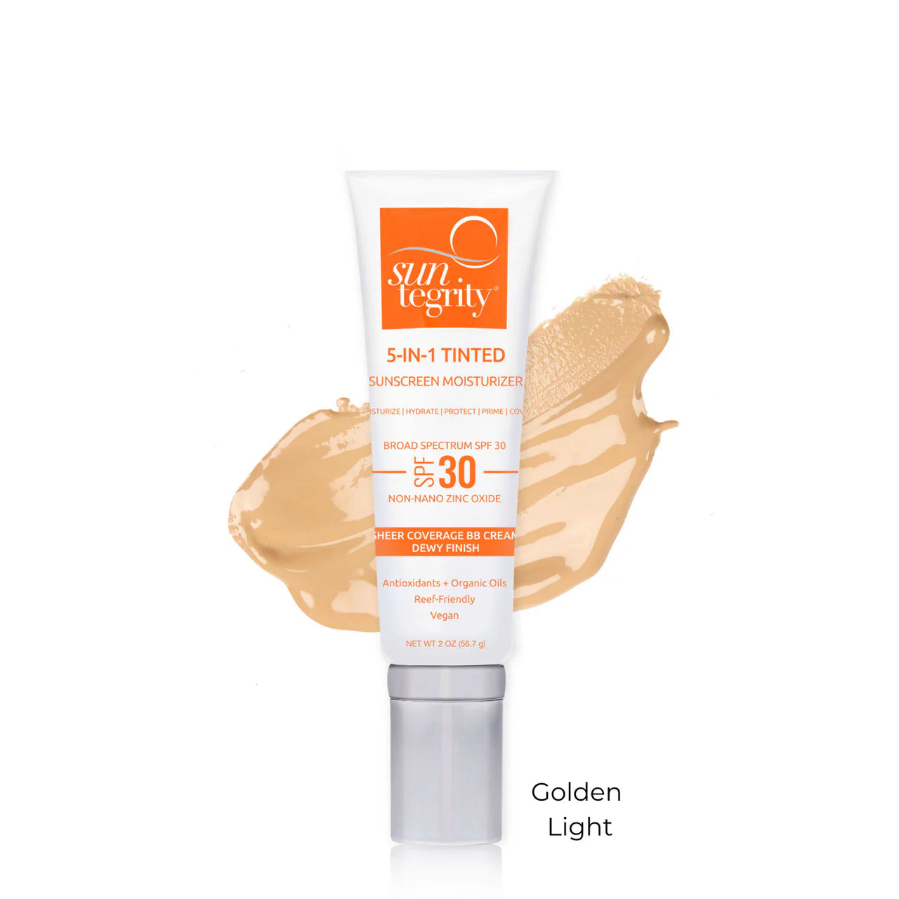 Suntegrity 5 in 1 Moisturizing Face Sunscreen - Tinted SPF 30 Sun - Golden Light